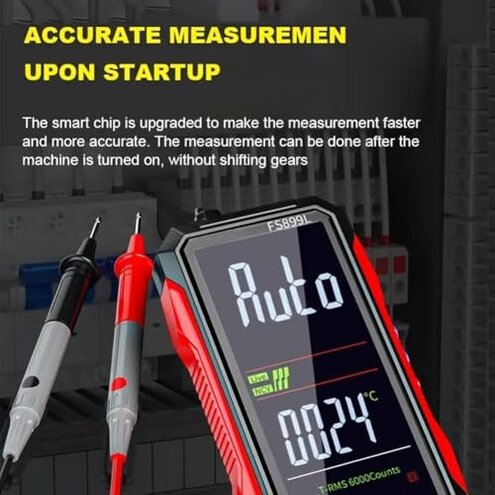 USB Rechargeable Digital Multimeter, 2026 Upgraded Fs899l Multimeter, Automatic Digital Display Multimeter Tester for Home and Industrial Electrical Issues, Multimeter Tester (FS899L)