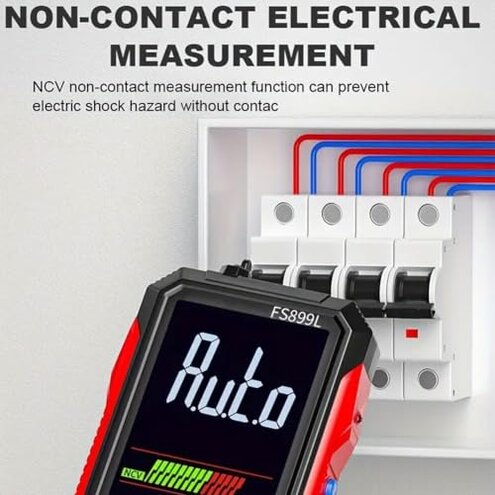 USB Rechargeable Digital Multimeter, 2026 Upgraded Fs899l Multimeter, Automatic Digital Display Multimeter Tester for Home and Industrial Electrical Issues, Multimeter Tester (FS899L)