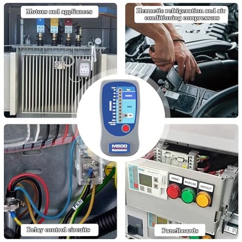 M500 Megohmmeter for Insulation Testing,Compatible with Supco M500 Electronic Megohmmeter,Works for Motors,HVAC Systems Tools, Compressor Tester,1000 Megohms at 500 Volts