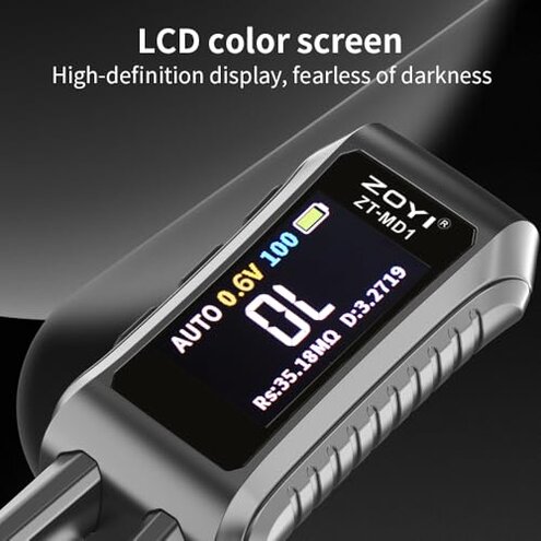 LCR Meter, ZOYI 10KHz LCR Meter Tweezer with 0.5% Accuracy, Digital Multimeter Tester with OLED Display, Tester for SMD, ESR, Resistor, Capacitor, Inductance, Voltage, Frequency, Diode