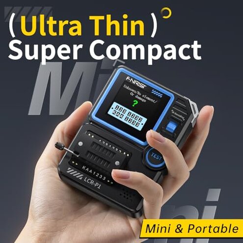 FNRSI LCR-P1 Transistor Meter Multifunctional Capacitor Tester ESR Diode Triode NPN PNP MOSFET SMD NEC Infrared Decoding Anti-Burn