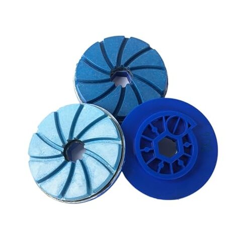 7Pc 100mm Snail Lock Diamond Granite Marble Buffing Stone Marble Polishing Pads Concrete Floor Polishing Pad Edge Grinding Wheel(200)