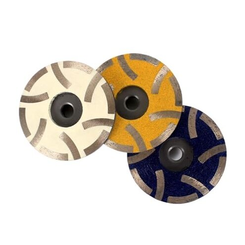 Raizi 4 Inch/100mm Resin Filled Diamond Grinding Disc Granite Marble Stone Cup Wheel Abrasive Tools(Fine,M14 Europe)