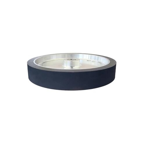 12x2 Solid Rubber Contact Wheel 300x50mm Dynamically Balanced Belt Grinder Polishing Wheel 65-70A Hardness(ID 25mm)