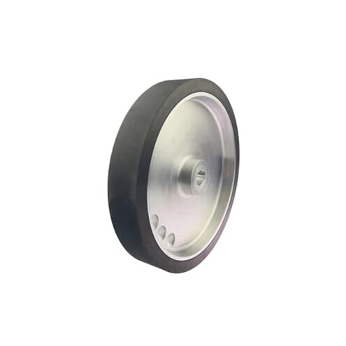 12x2 Solid Rubber Contact Wheel 300x50mm Dynamically Balanced Belt Grinder Polishing Wheel 65-70A Hardness(ID 25mm)