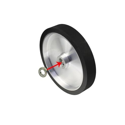 12x2 Solid Rubber Contact Wheel 300x50mm Dynamically Balanced Belt Grinder Polishing Wheel 65-70A Hardness(ID 25mm)