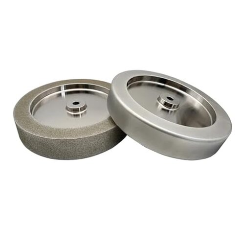 8 Inch CBN Grinding Wheel Tormek T-4 System, 200mm*38mm*12mm for Sharpening,Speed Steel HSS Tools Right/Round Angle(Round 1000 grit)