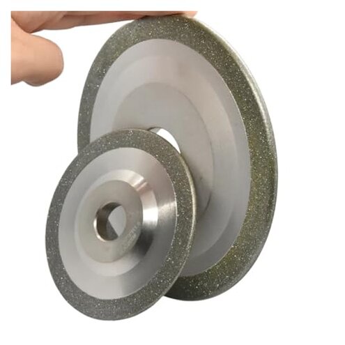 Grinding Wheel Diamond ARC, Semi-Circular Dia 100mm 125mm 150mm 200/400, Grit Alloy Screw Slotting Sharpening Tools(D150mmXArbor 32mm,200 400_THICKNESS2MMR1.0)