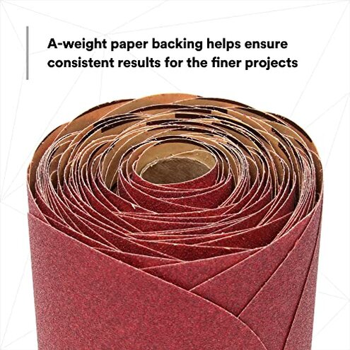 3M Stikit Red Abrasive PSA Disc, 01116, 6 in, P80, 100 Disc Roll for Auto Sanding, Primer Sanding, Rough Feather Edging