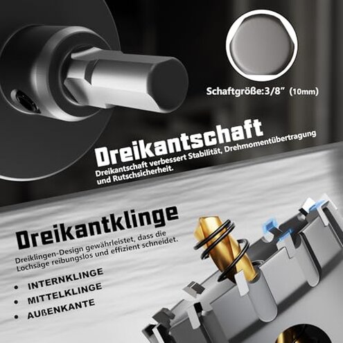 GSTK Upgrade Heavy Duty Carbide Hole Saw 14 Pcs,Metal Steel Hole Saw Drill Bit,TCT Hole Cutter,Alloy Hardness Upgrade, with 2*Extra Titanium Plated Pilot Center Drill and 2*L-Wrench