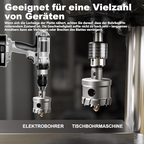 GSTK Upgrade Heavy Duty Carbide Hole Saw 14 Pcs,Metal Steel Hole Saw Drill Bit,TCT Hole Cutter,Alloy Hardness Upgrade, with 2*Extra Titanium Plated Pilot Center Drill and 2*L-Wrench