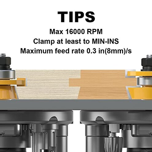XDENGP 2PCS Shaker Style Rail and Stile Router Bits Set 1/2 Inch Shank, 3/8 Inch Cutting Depth, Up to 7/8 Inch Stock, Kitchen Cabinet Door Frame Shaper Cutters Raise Panel Making Router Bit Set