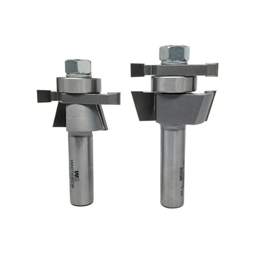 Whiteside 6009 15&deg; Shaker Cabinet Door Router Bit Set, 1/2" Shank, for 1/4" Panels, 2-Piece