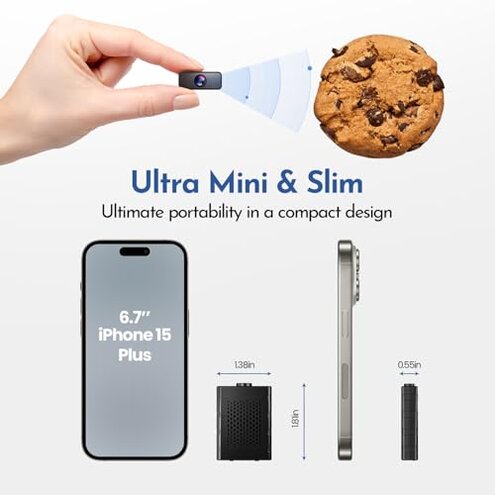 Braload Hidden Camera, Nanny Cam for Home | Free Cloud Indoor Security Camera, Works with/Without WiFi for Baby/Pet/Nanny Monitoring (deep Black)