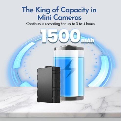 Braload Hidden Camera, Nanny Cam for Home | Free Cloud Indoor Security Camera, Works with/Without WiFi for Baby/Pet/Nanny Monitoring (deep Black)