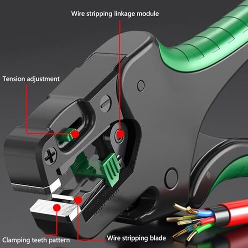Automatic Wire Strippers Tool Self Adjusting Wire Cutter Crimper For Electrical Wire Stripping Cutting Crimping Tool