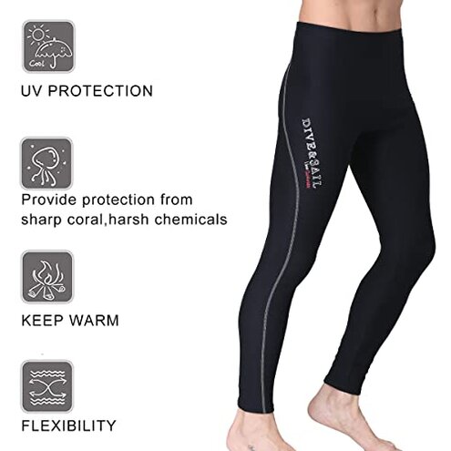 Wetsuit Pants 1.5mm Neoprene Pants for Men Surfing Pants Diving Pants Keep Warm for Diving Swimming Snorkeling Scuba Sailing Surfing L Size LP010M-L