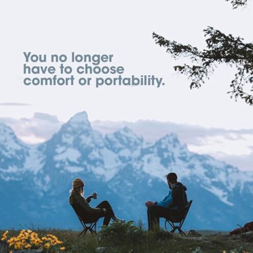 MOON LENCE 2 Pack Portable Camping Chairs Backpacking Chair - The 4th Generation Ultralight Folding Chair - Compact, Lightweight Foldable Chairs for Hiking Mountaineering, Beach