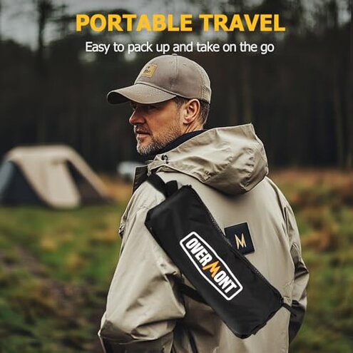 Overmont Ultralight Portable Camping Chair- Lightweight Folding Backpacking Chair, Support up to 330Lbs Compact Beach Chair for Adults with Carry Bag for Backpack Hiking Fishing Outdoor Camp 2pcs