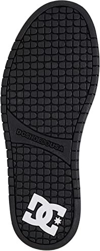 DC Men's Court Graffik Skate Shoe, White/Black/Black,9 M US