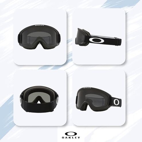Oakley O-Frame 2.0 Pro M OO7125 Matte Black w/Dark Grey Ski Goggles For Men For Women + Bundle Accessory Leash Kit, Microfiber Pouch