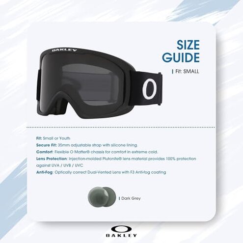 Oakley O-Frame 2.0 Pro M OO7125 Matte Black w/Dark Grey Ski Goggles For Men For Women + Bundle Accessory Leash Kit, Microfiber Pouch