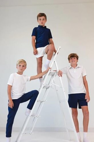 courtside kids Boy's Polo Athletic Sports Shirt Navy Size 3/4