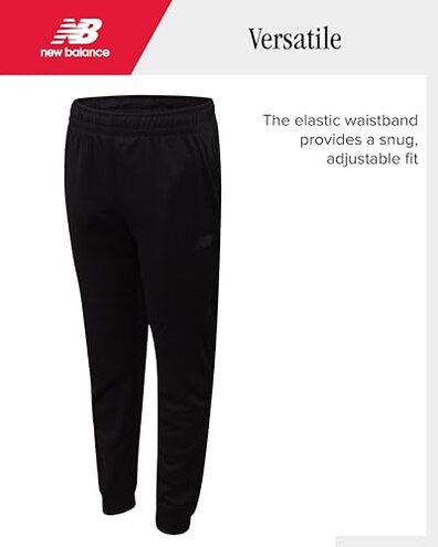 New Balance Boys Sweatsuit Set - 2 Piece Tech Fleece Hoodie Sweatshirt and Jogger Pants Outfit - Tracksuit for Boys (2T-16), Size 10, Deep Black