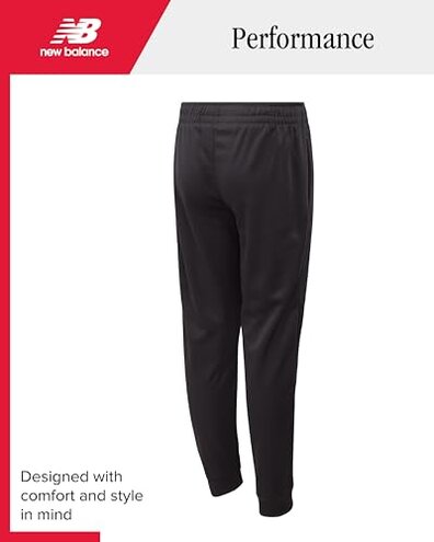 New Balance Boys Sweatsuit Set - 2 Piece Tech Fleece Hoodie Sweatshirt and Jogger Pants Outfit - Tracksuit for Boys (2T-16), Size 10, Deep Black