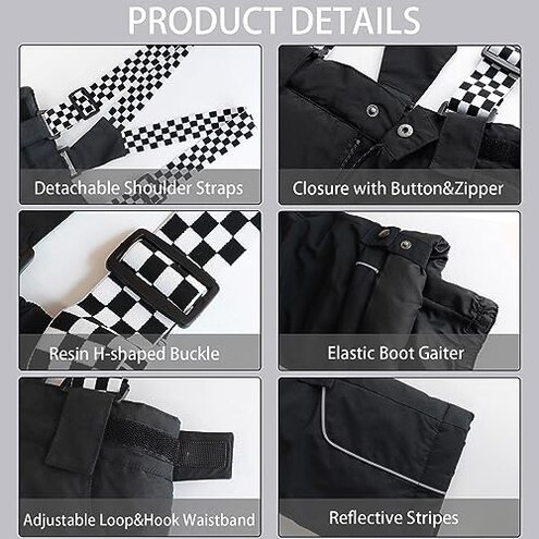 Boys Ski Jacket Snow Jacket Pants Suits Windproof Waterproof Winter Coats 84BL,12