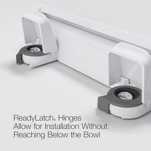 KOHLER K-4636-0 Cachet Elongated, Grip-Tight Bumpers, Quiet-Close Release Hinges, Quick-Attach Hardware, No Slam Toilet Seat, White