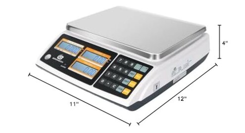 BROMECH Price Computing Scale NTEP Certified for Legal Trade Rechargeable, Commercial Grade with Dual LCD Display, 60lb Stainless Steel Platform for Meat Shop, Deli, Produce Farmers Market COC#21-001