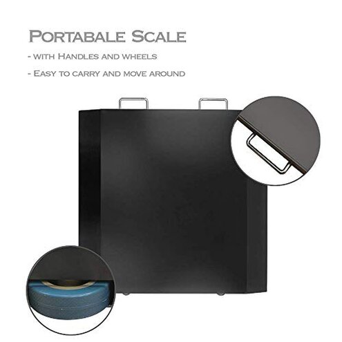 Angel USA Extra Large 22 inch by 18 inch Platform Stainless Steel 400lb Heavy Duty Digital Postal Shipping Scale, Powered by Batteries or AC Adapter, Great for Floor Bench Office Weight Weighing