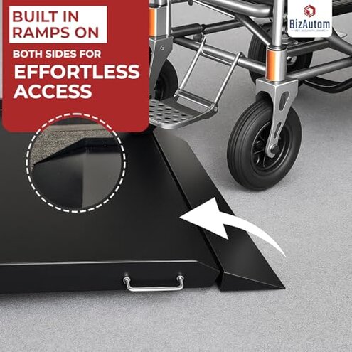Wheelchair Scale with Dual Ramp for Home Use 1000lb Capacity, 0.1lb Precision - Portable Light Weight Digital Medical Scale
