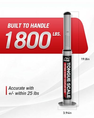 FZZD RV Trailer Tongue Weight Scale, 1800 lbs Max Weight Capacity