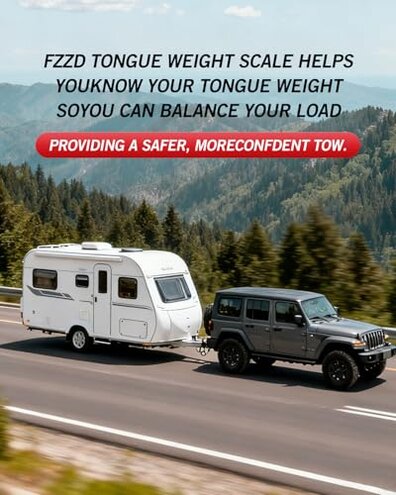 FZZD RV Trailer Tongue Weight Scale, 1800 lbs Max Weight Capacity