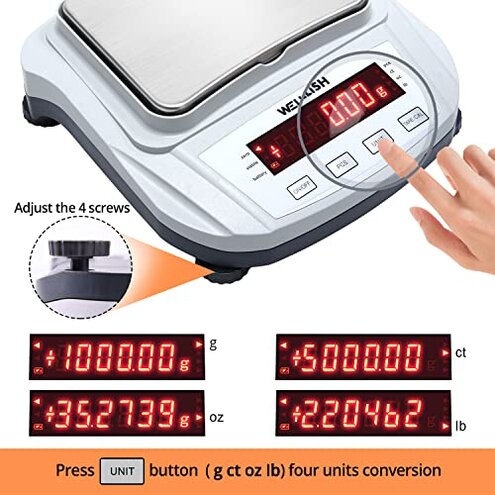 Lab Scale 2000g/0.01g High Precision Digital Scale Analytical Balance Electronic Scale for Kitchen Lab Weighing