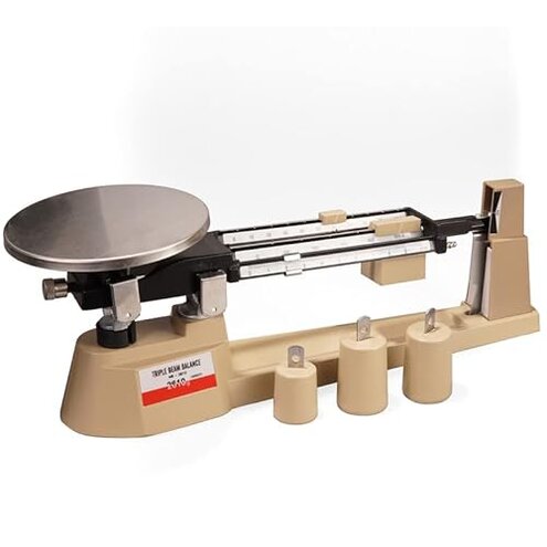 Triple Beam Balance Scale Lightweight Lab Mechanical Balance Scale 2610g/0.1g with Stainless Steel Weighing Platter
