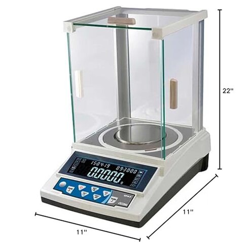 LICHEN Lab Scale 100gram x 0.001g High Precision Analytical Balance with Windshield Digital Display Jewelry Balance(100g,1mg)