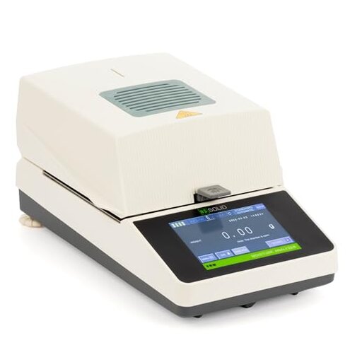 U.S. Solid Moisture Analyzer - 0.01 g, 0.1% Readability Moisture Balance for Lab Test Analysis, 5-inch Touch Screen