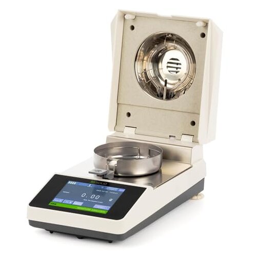 U.S. Solid Moisture Analyzer - 0.01 g, 0.1% Readability Moisture Balance for Lab Test Analysis, 5-inch Touch Screen