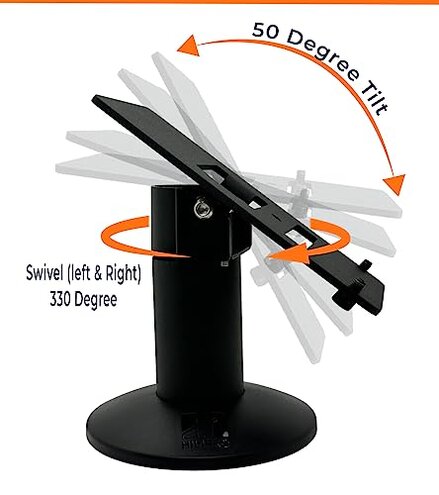 HILIPRO Swivel Metal Point of Sale Stand for Pax PX7, PX5, Aries 8 and Aries 6 - Swivel and Tilts - Complete Kit - Sturdy & Durable POS kit