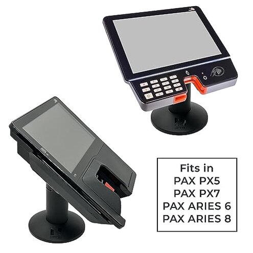 HILIPRO Swivel Metal Point of Sale Stand for Pax PX7, PX5, Aries 8 and Aries 6 - Swivel and Tilts - Complete Kit - Sturdy & Durable POS kit