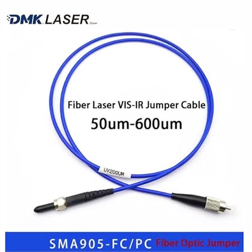 SMA905 Fiber Optic Jumper SMA Laser Spectrometer Line VIS-IR Infrared Light 50-600um Laser Pump Source Energy Connector (SMA905-FC PC 1M, VIS-IR600um)