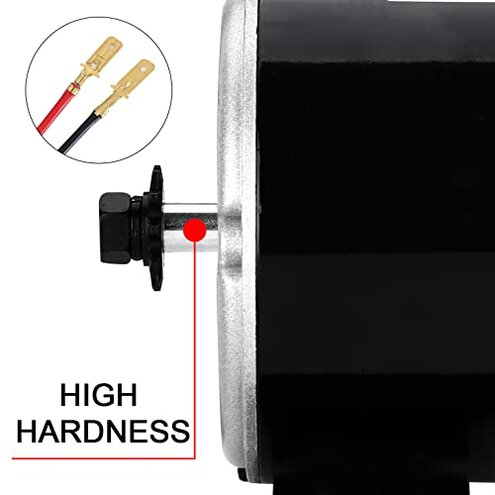 Vevitts Small Brushed Permanent Magnet Electric Motor for E Scooter Drive Speed Control 24V 350W 3000RPM