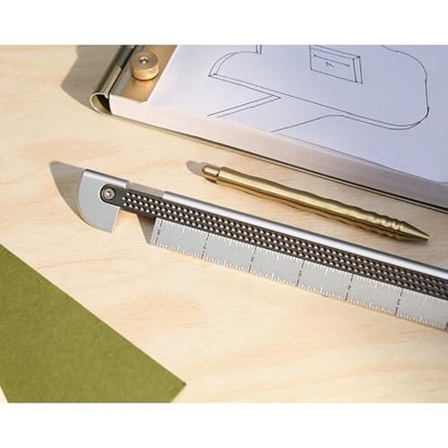 Craighill Metrolog Ruler - 8&rdquo; Dual Scale Imperial & Metric Caliper Ruler, Precision Measuring up to 8 Inches or 20 Centimeters, Durable Aluminum, Telescoping Feature, 3.67oz