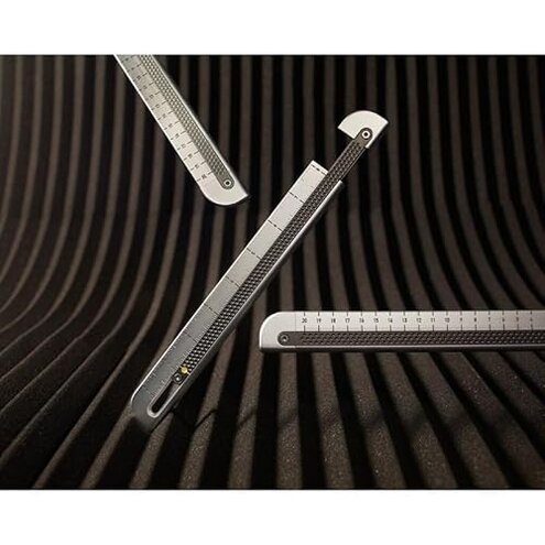 Craighill Metrolog Ruler - 8&rdquo; Dual Scale Imperial & Metric Caliper Ruler, Precision Measuring up to 8 Inches or 20 Centimeters, Durable Aluminum, Telescoping Feature, 3.67oz