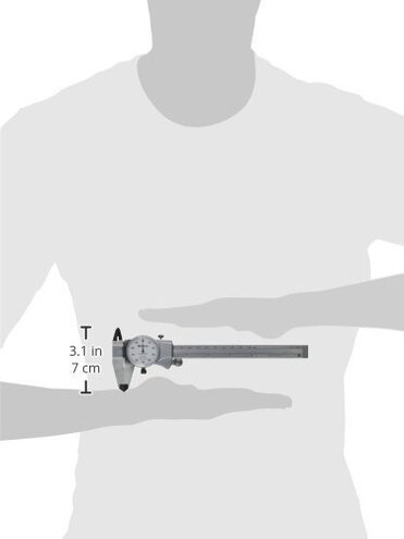 Mitutoyo 505-742J Dial Caliper, 0.1" per Rev, 0-6" Range, 0.001" Accuracy