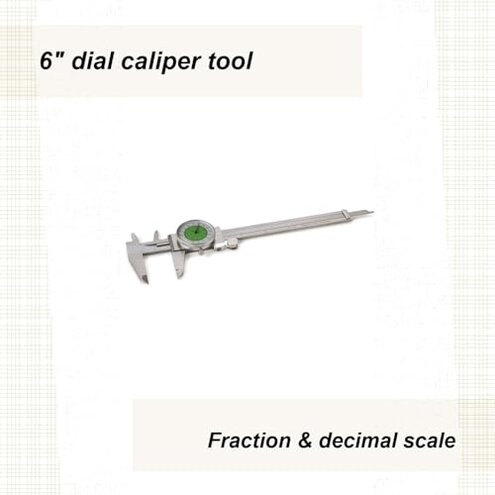 iGAGING 6-Inch 150 mm Dial Caliper, Dual Reading Scale, Metric and SAE Standard Measurement