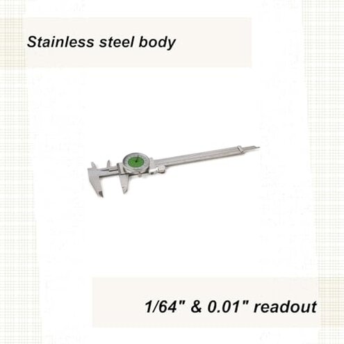 iGAGING 6-Inch 150 mm Dial Caliper, Dual Reading Scale, Metric and SAE Standard Measurement